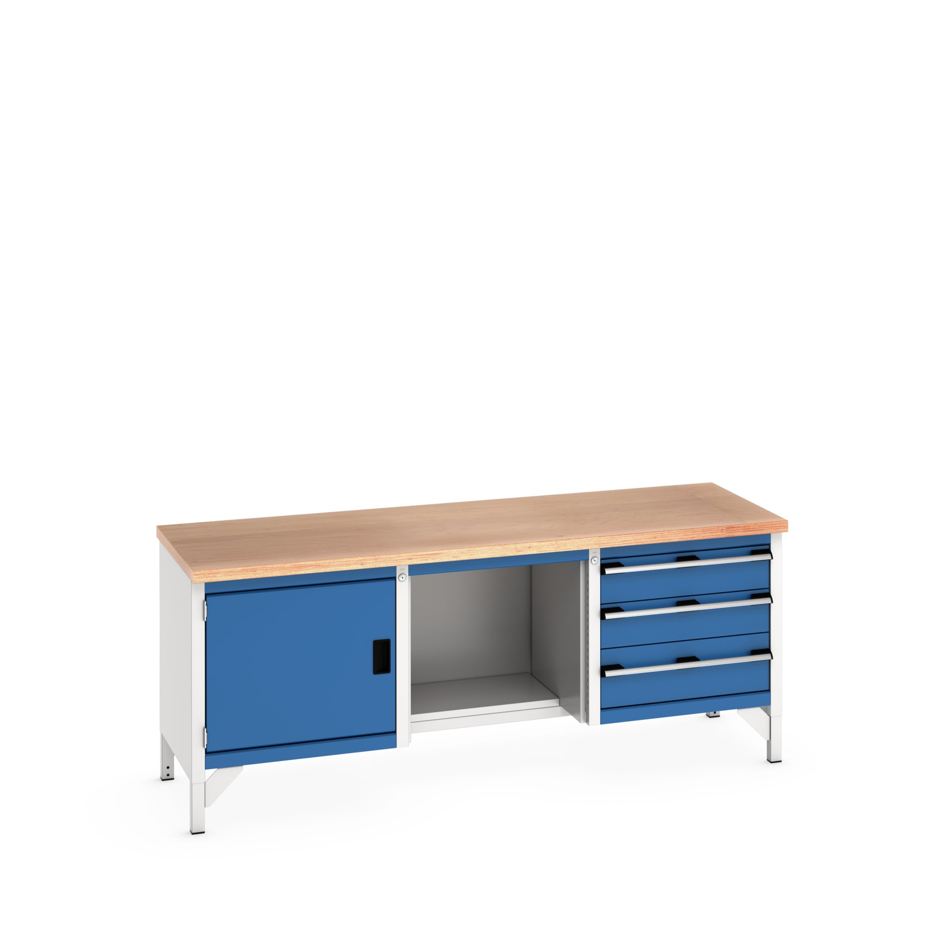 Bott 41002070.11V Sheet Steel Workbench, 225kg Max Load, 840 mm x 750mm x 2000 mm