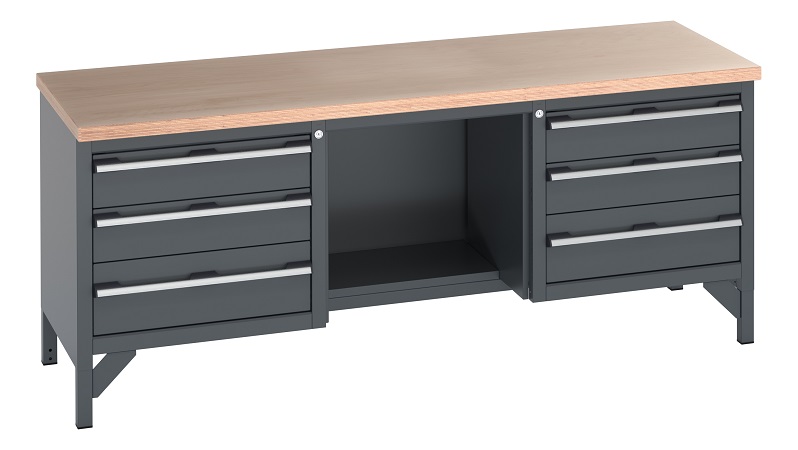 Bott Steel Workbench, 600kg Max Load, 840 mm x 2000mm x 750 mm