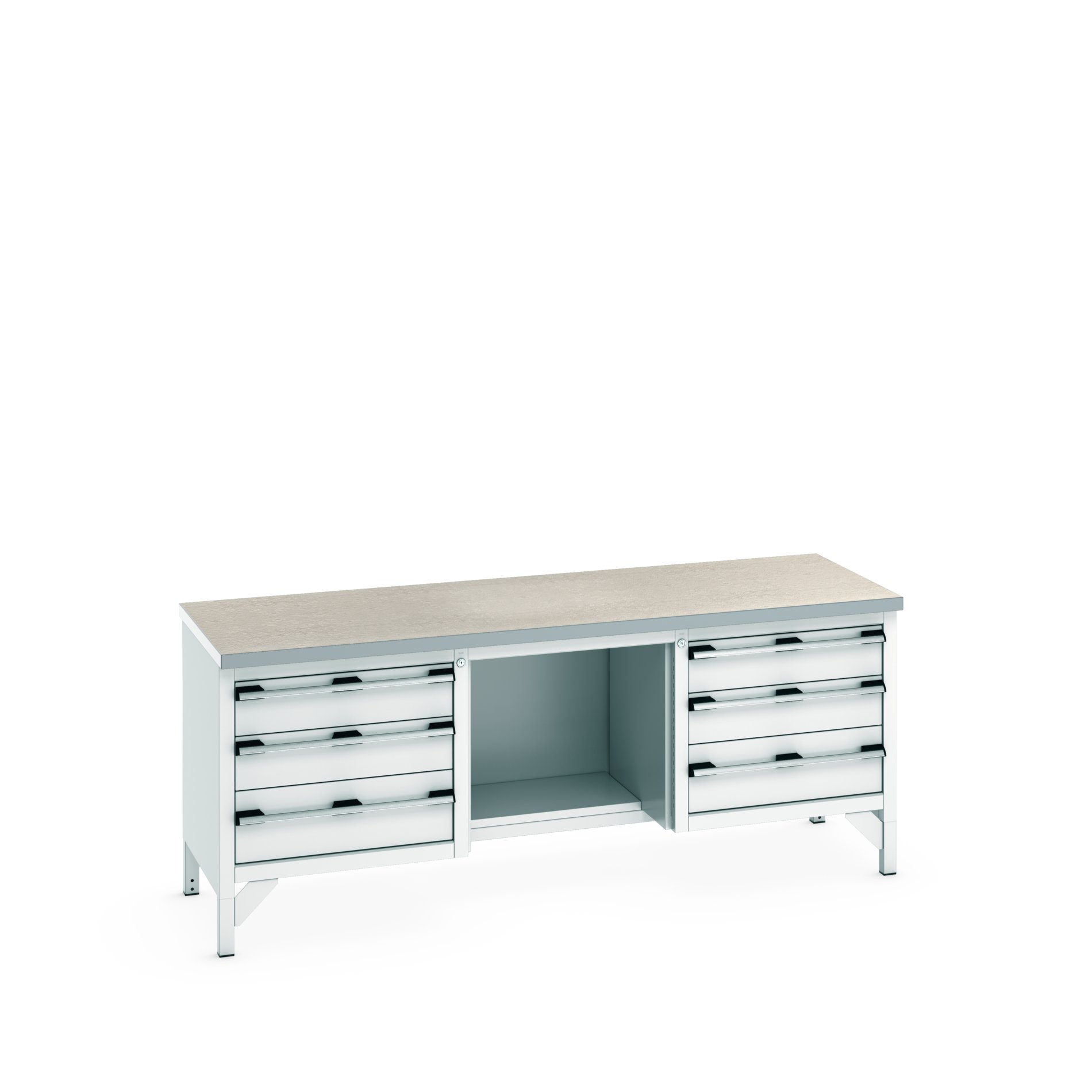 Bott 41002075.16V Sheet Steel Workbench, 450kg Max Load, 840 mm x 750mm x 2000 mm