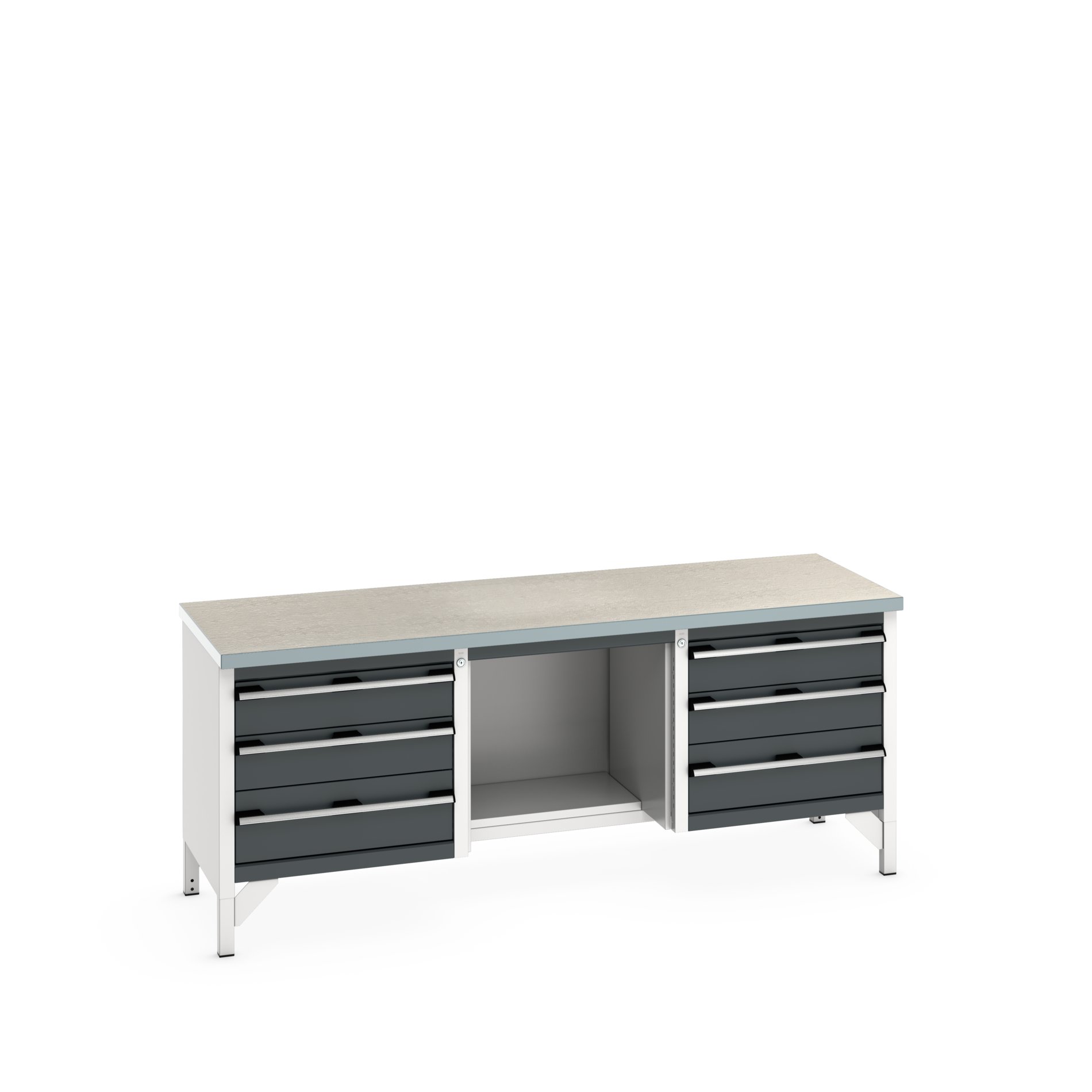 Bott 41002075.19V Sheet Steel Workbench, 450kg Max Load, 840 mm x 750mm x 2000 mm