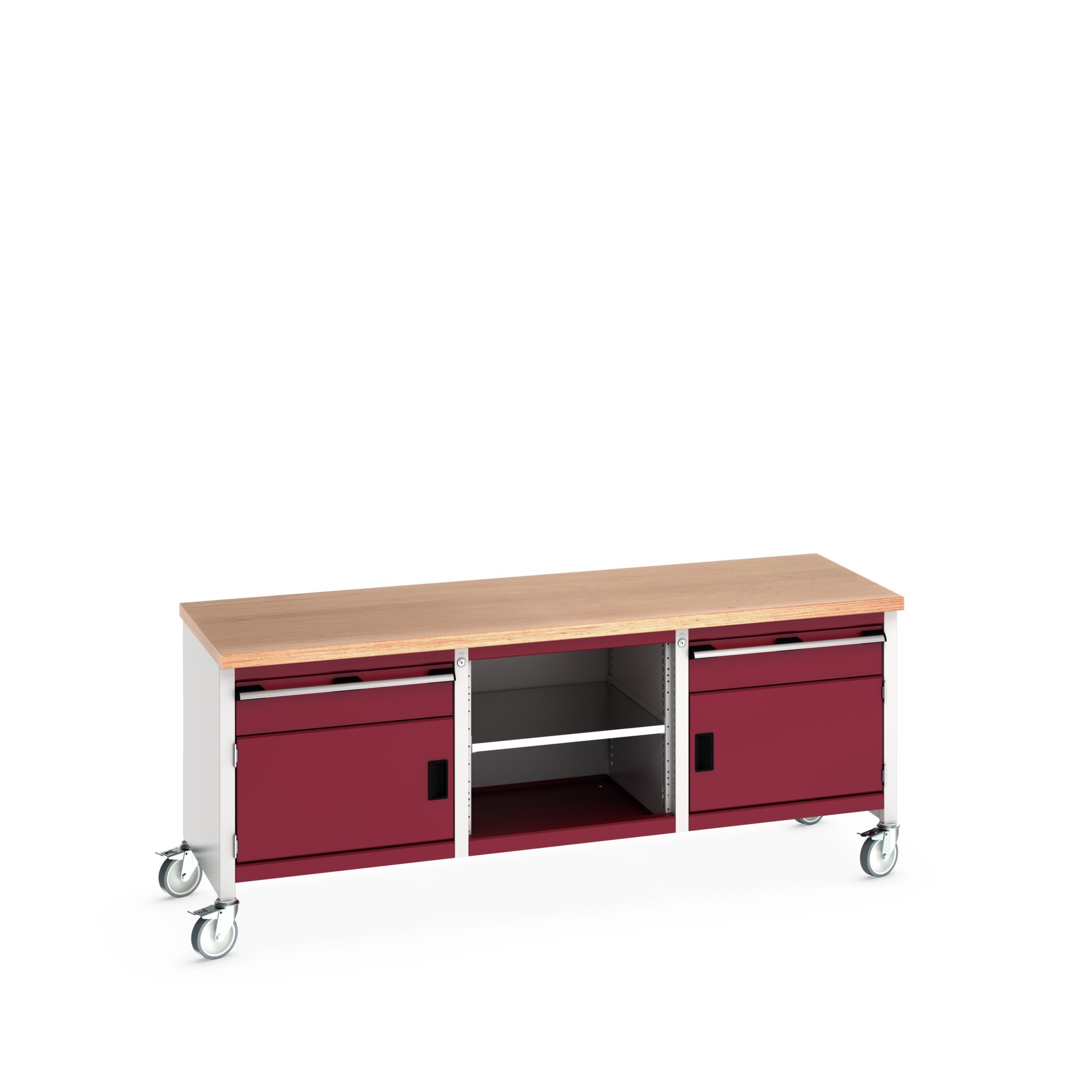 Bott 41002121.24V Portable Sheet Steel Workbench, 150kg Max Load, 840 mm x 750mm x 2000 mm