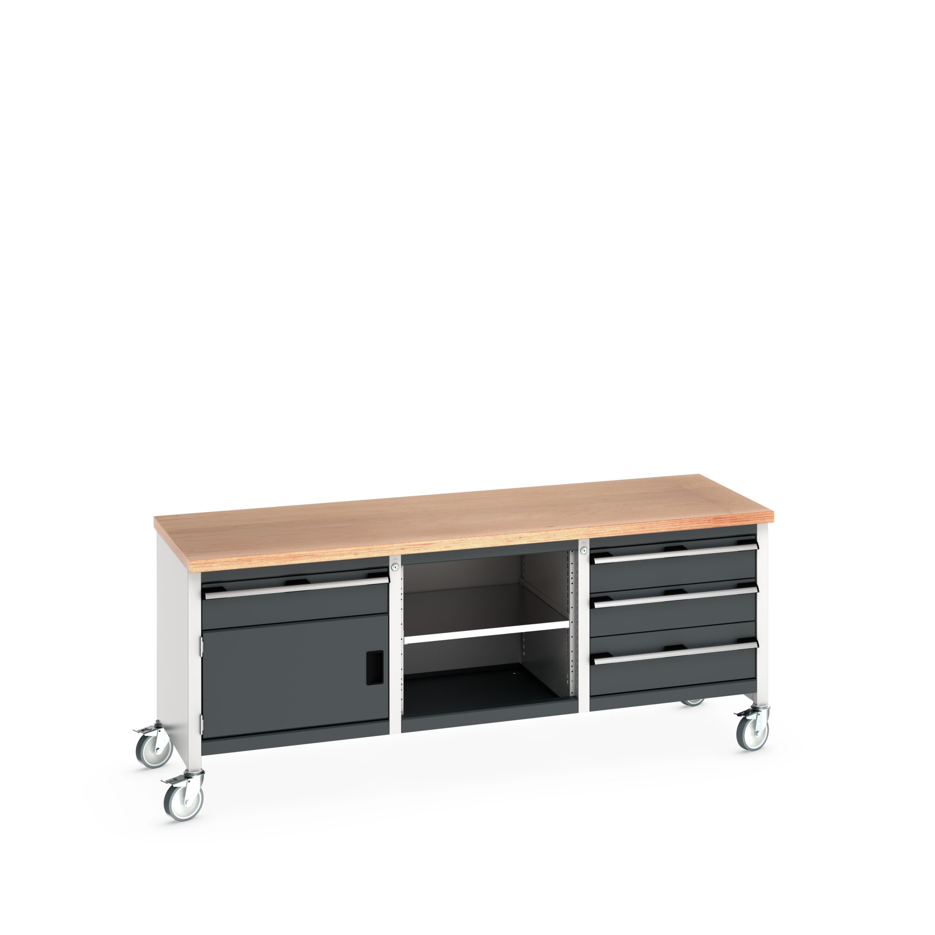 Bott 41002127.19V Portable Sheet Steel Workbench, 300kg Max Load, 840 mm x 750mm x 2000 mm