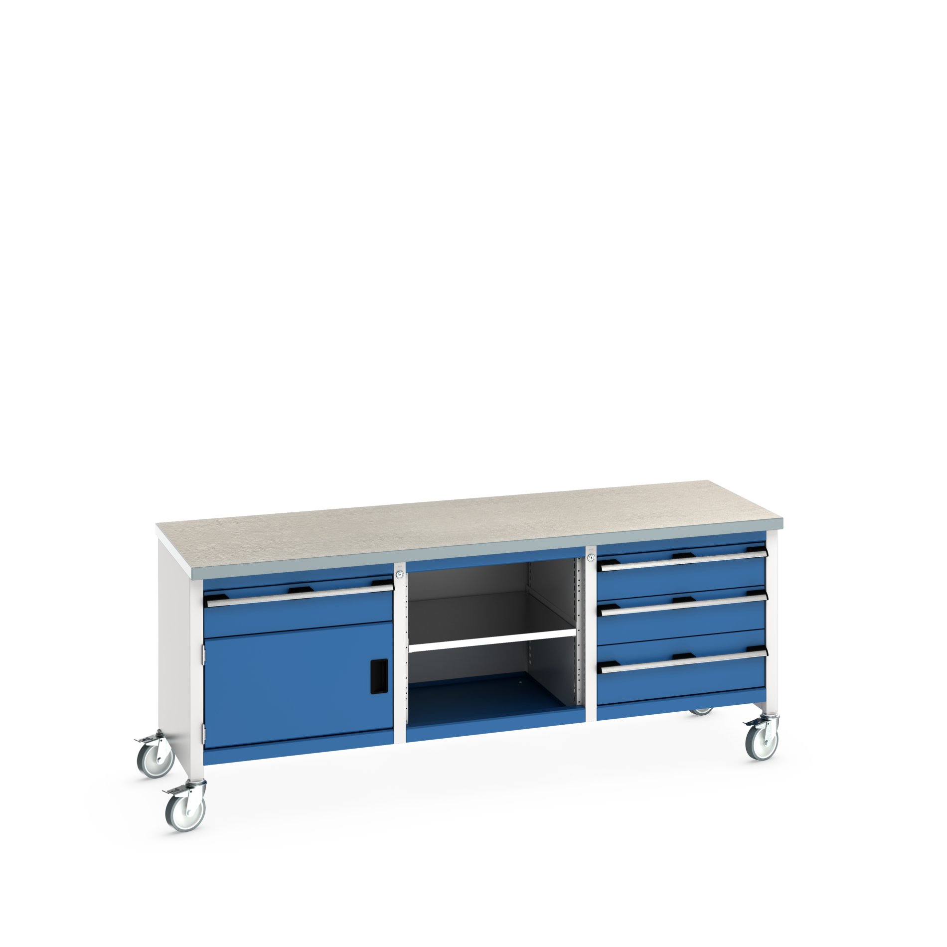 Bott 41002129.11V Portable Sheet Steel Workbench, 300kg Max Load, 840 mm x 750mm x 2000 mm