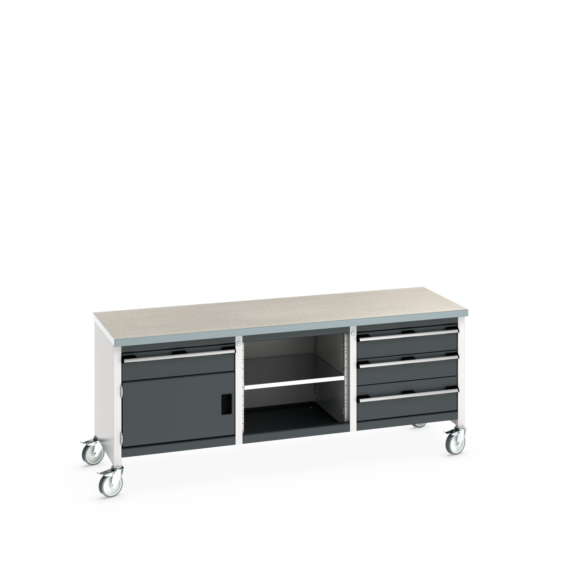 Bott 41002129.19V Portable Sheet Steel Workbench, 300kg Max Load, 840 mm x 750mm x 2000 mm