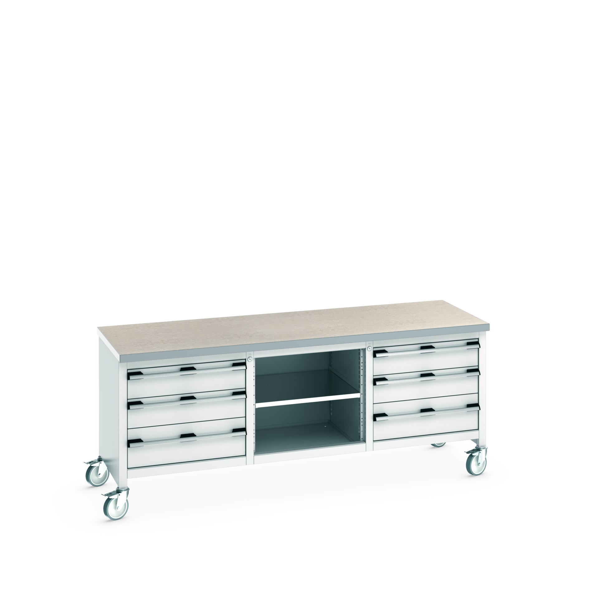 Bott 41002132.16V Portable Sheet Steel Workbench, 450kg Max Load, 840 mm x 750mm x 2000 mm