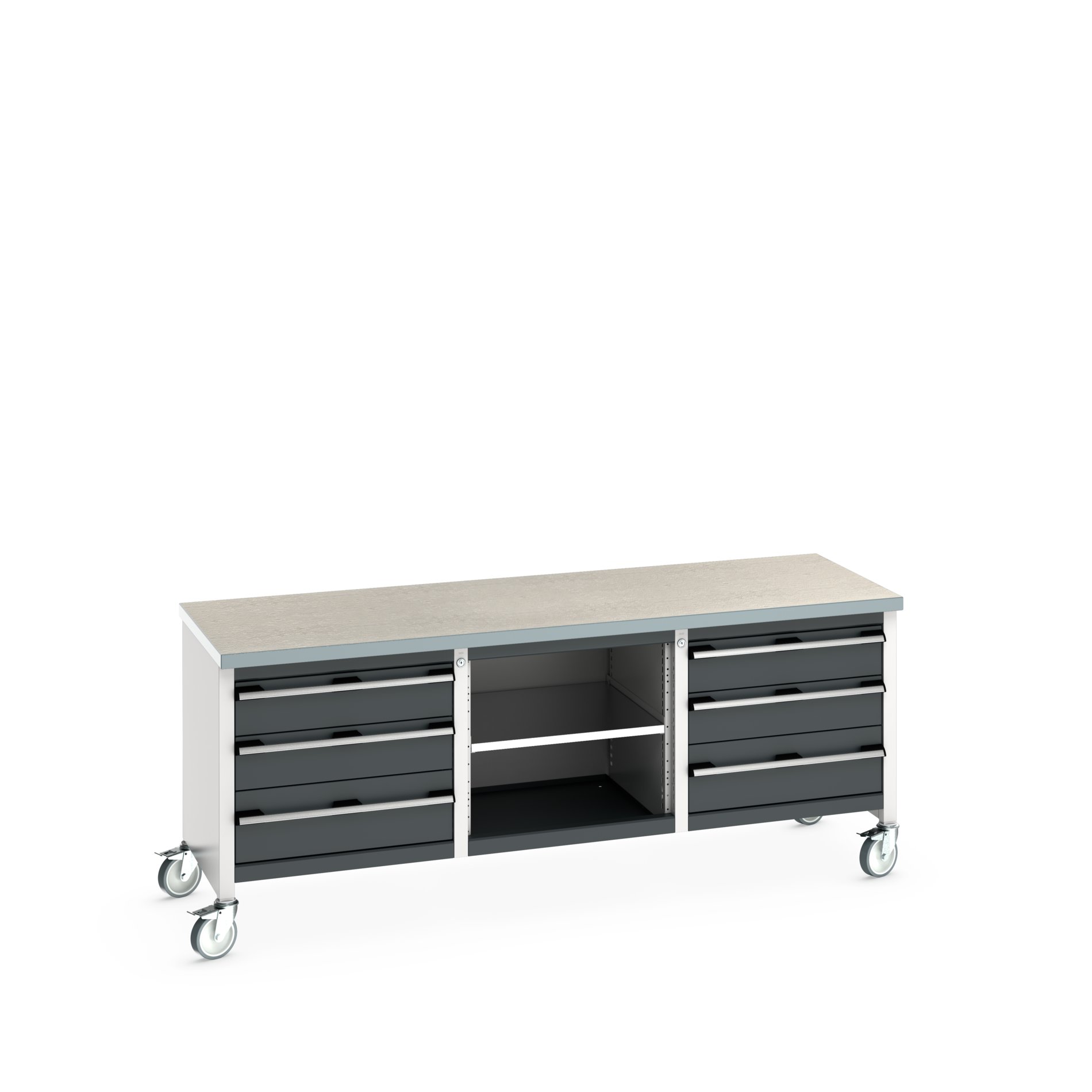 Bott 41002132.19V Portable Sheet Steel Workbench, 450kg Max Load, 840 mm x 750mm x 2000 mm