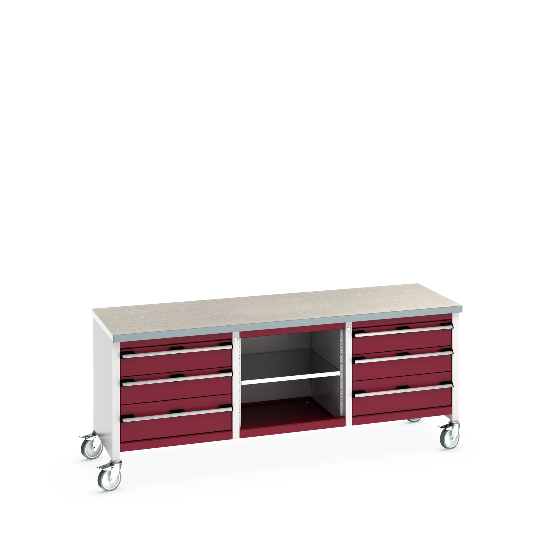 Bott 41002132.24V Portable Sheet Steel Workbench, 450kg Max Load, 840 mm x 750mm x 2000 mm