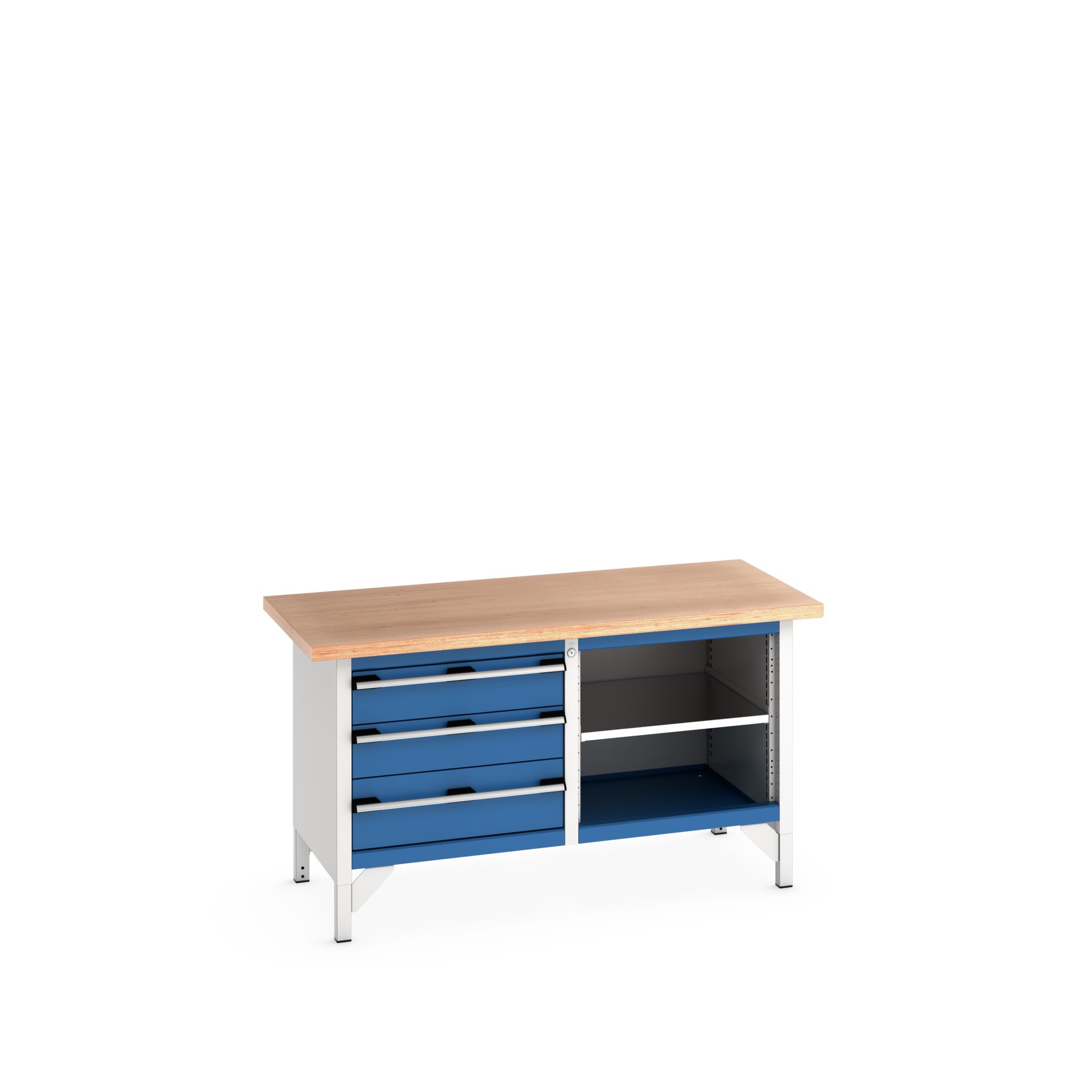 Bott 41002166.11V Sheet Steel Workbench, 300kg Max Load, 840 mm x 750mm x 1500 mm