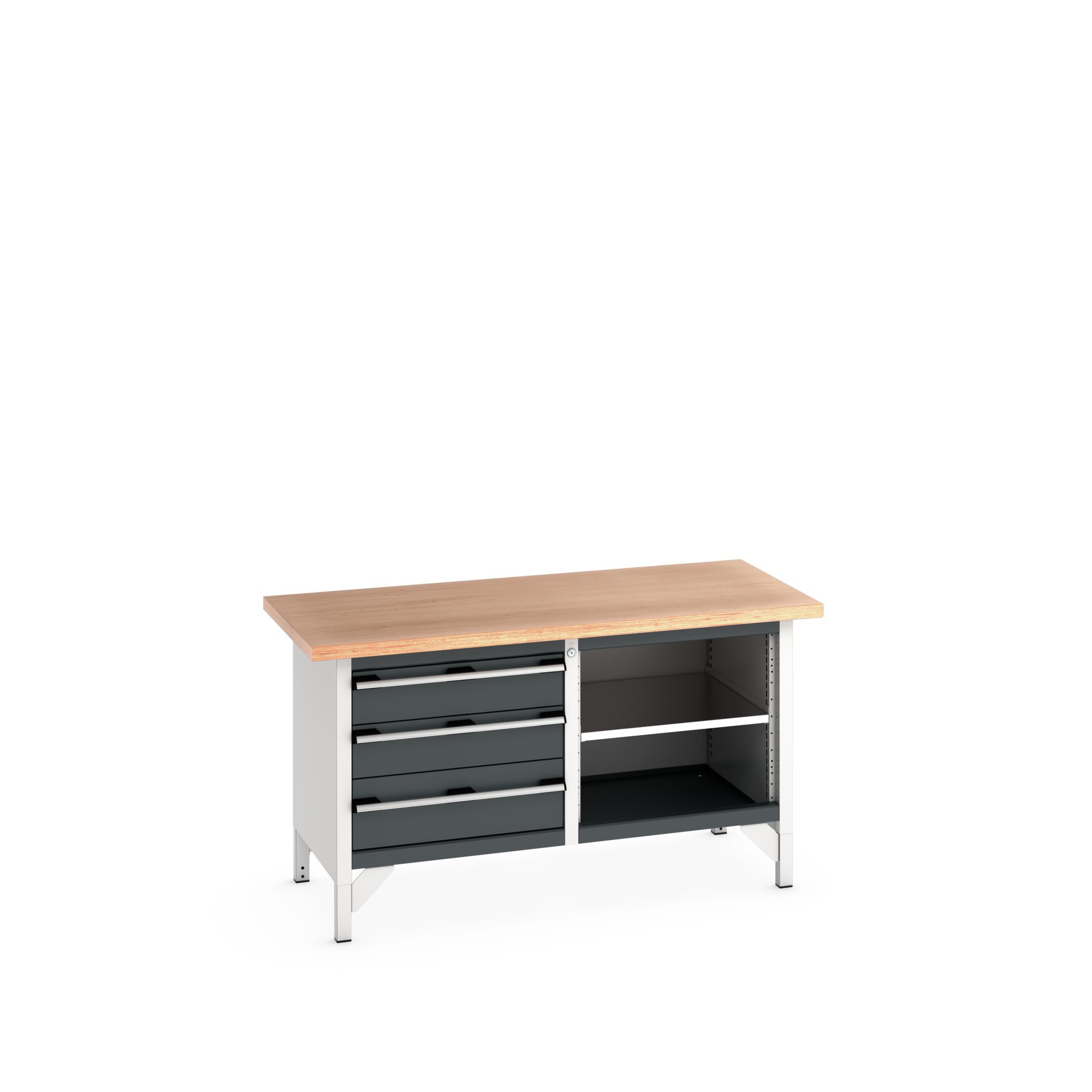 Bott 41002166.19V Sheet Steel Workbench, 225kg Max Load, 840 mm x 750mm x 1500 mm