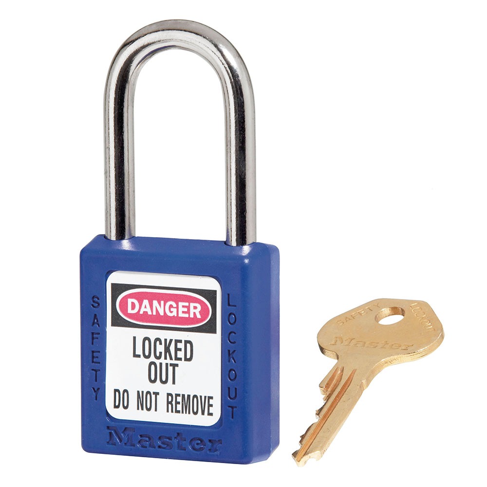 Master Lock Blue 1-Lock Lockout Zenex Thermoplastic Safety Lockout Padlock, 6 mm