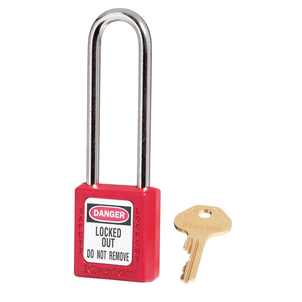 Master Lock Red 1-Lock Lockout Thermoplastic Safety Padlock, 6 mm