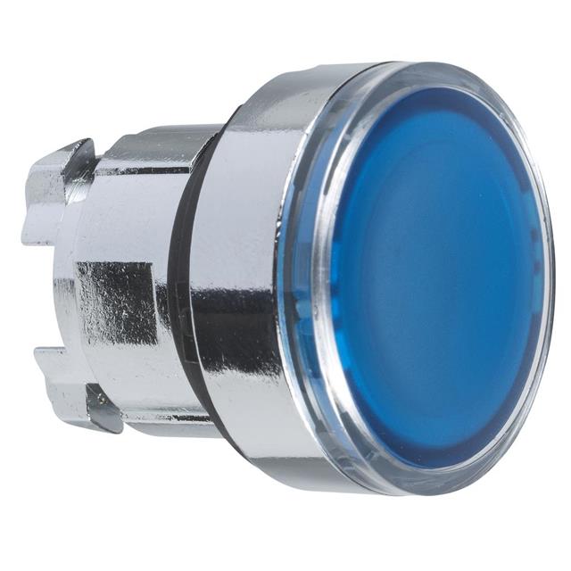 zb4ba68 Schneider Electric Harmony XB4 Series, Blue Push Button Head, Spring Return, 22mm Cutout