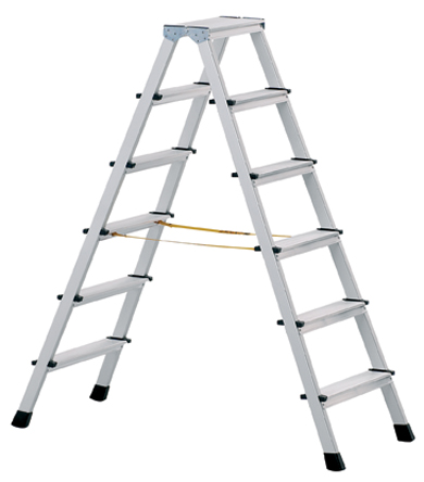 Zarges Aluminium 6 steps Step Ladder, 1.3 m open length