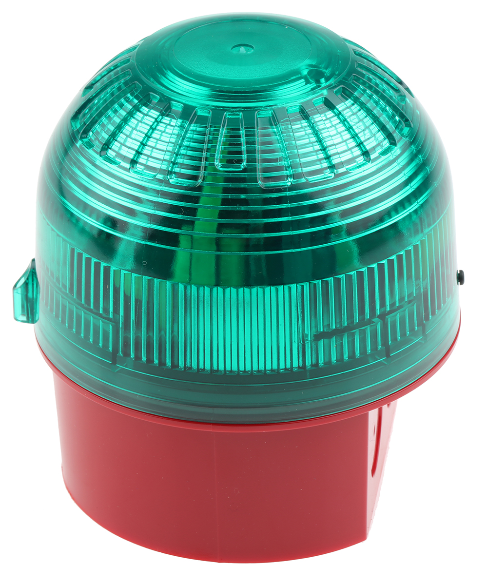 Klaxon Green Beacon, 10 → 60 V dc, Base Mount, Xenon Bulb, IP65