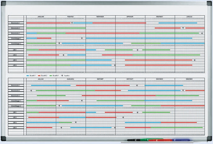 Legamaster Monthly Lacquered Wall Planner