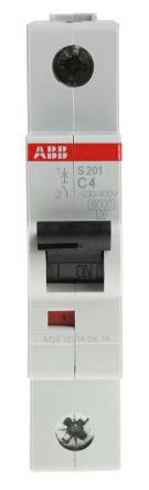 2cds251001r0044 System M Pro S200 MCB Mini Circuit Breaker 1P, 4 A, 6 kA, Curve C
