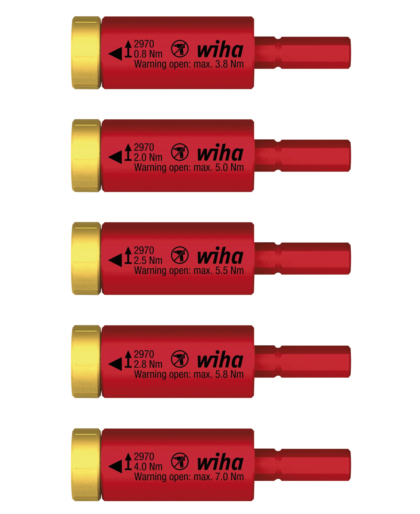 Wiha Adjustable Torque Driver, 0.8 to 4 Nm