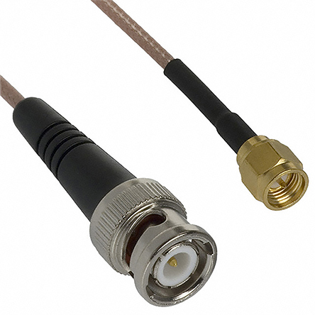 Cinch BNC, SMA Series, RG316 Coaxial Coaxial Cable 50 Ω, Black, Terminated