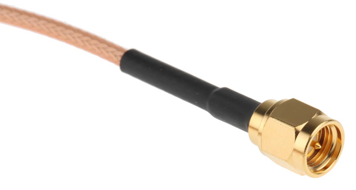 415-0028-048 Cinch BNC, SMA Series, RG316 Coaxial Coaxial Cable 50 Ω, Black, Terminated