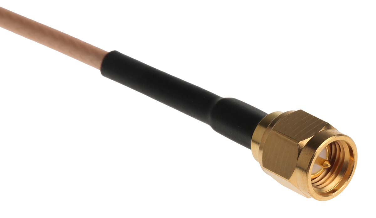 Cinch SMA Series, 150 mm, RG316 Coaxial Coaxial Cable 50 Ω, Black, Terminated