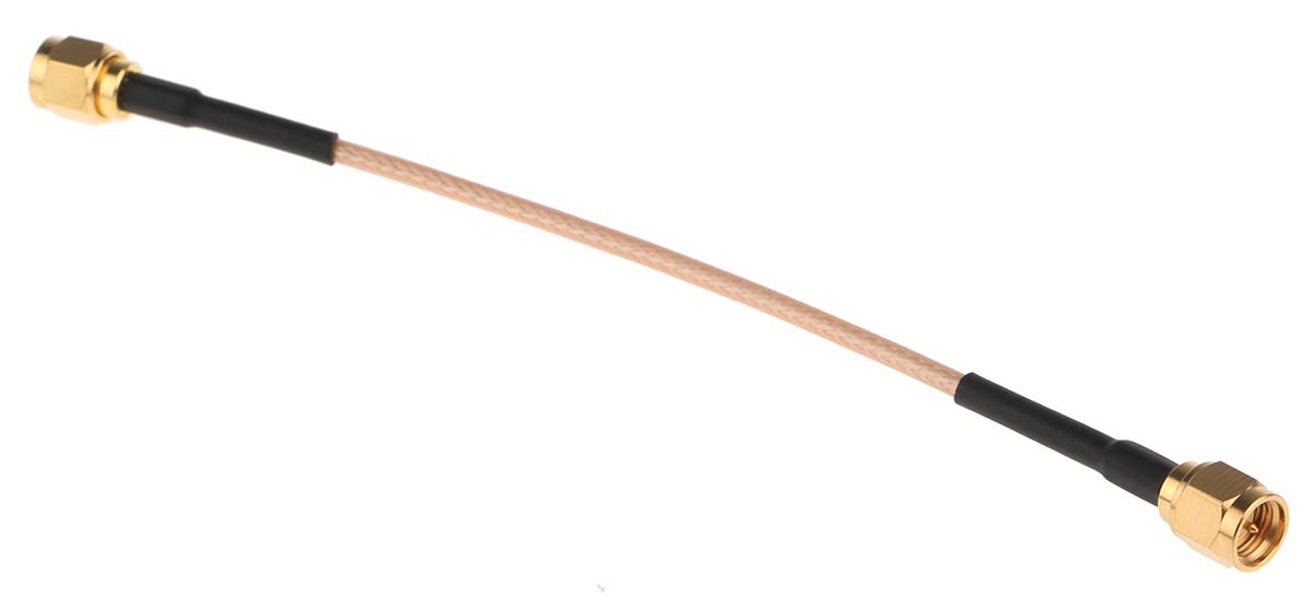 415-0029-006 Cinch SMA Series, 150 mm, RG316 Coaxial Coaxial Cable 50 Ω, Black, Terminated