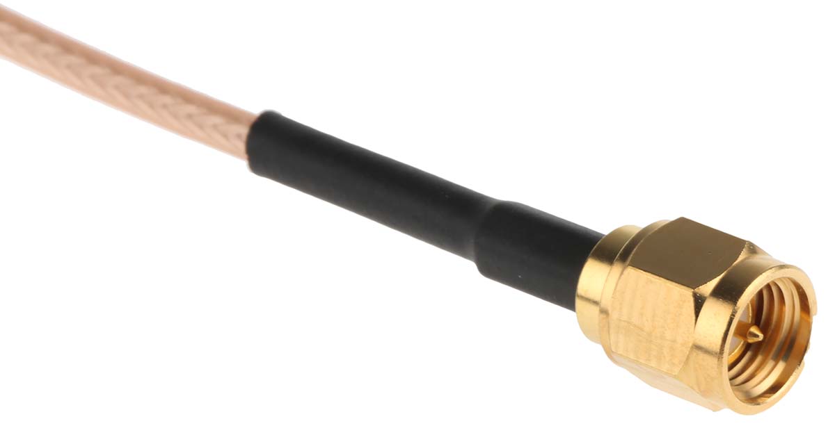 415-0029-006 Cinch SMA Series, 150 mm, RG316 Coaxial Coaxial Cable 50 Ω, Black, Terminated