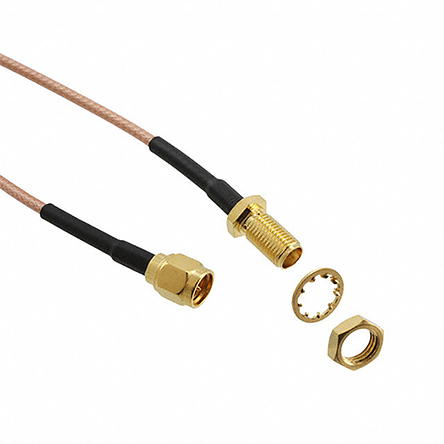 Cinch SMA Series, RG316 Coaxial Coaxial Cable 50 Ω, Black, Terminated