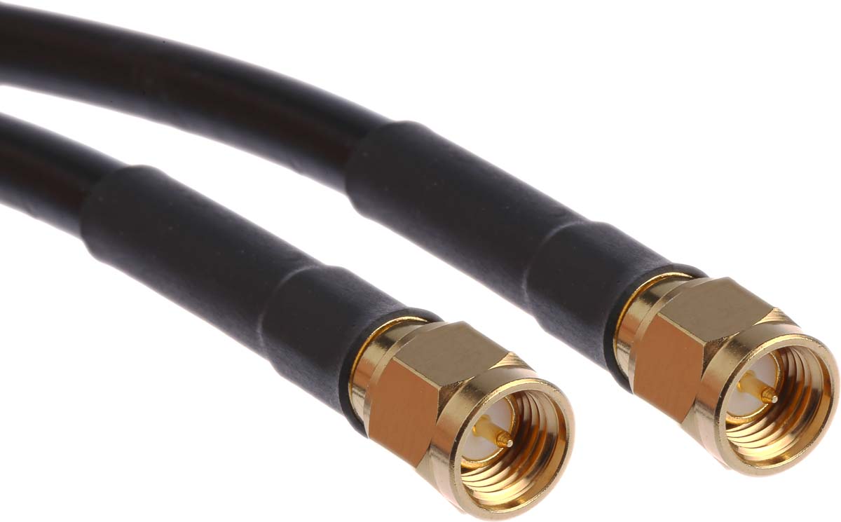 Cinch SMA Series, RG58 Coaxial Coaxial Cable 50 Ω, Black, Terminated