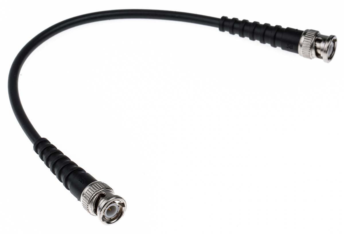 Cinch BNC Series, 304.8 mm, RG58 Coaxial Coaxial Cable 50 Ω, Black, Terminated