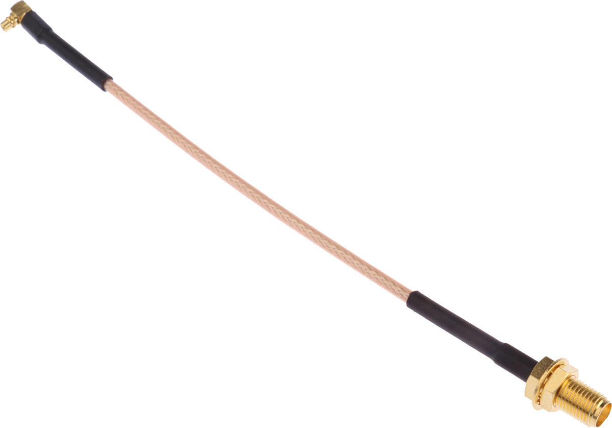 Cinch MMCX, SMA Series, RG316 Coaxial Coaxial Cable 50 Ω, Black, Terminated