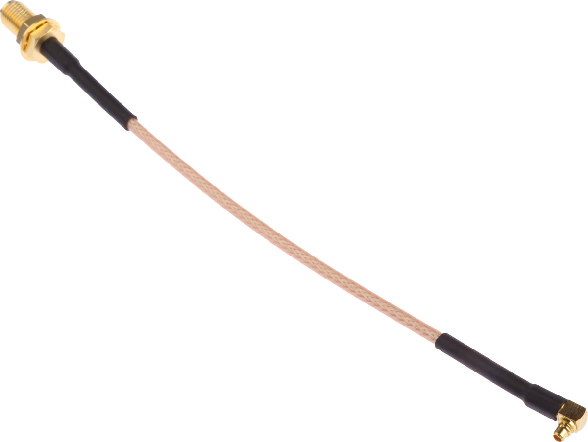 415-0073-006 Cinch MMCX, SMA Series, RG316 Coaxial Coaxial Cable 50 Ω, Black, Terminated