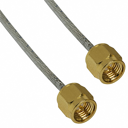 Cinch SMA Series, Hand Formable 0.086 Coaxial Coaxial Cable 50 Ω, Black, Terminated