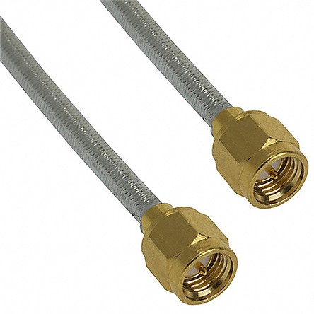 Cinch SMA Series, 101 mm, Hand Formable 0.141 Coaxial Coaxial Cable 50 Ω, Black, Terminated