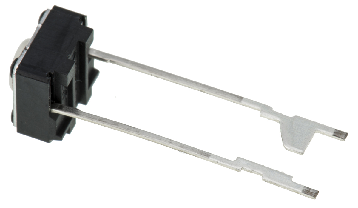 b3f-6000 Omron Grey Plunger Tactile Switch, SPST 50 mA @ 24 V dc 0.9mm Through Hole