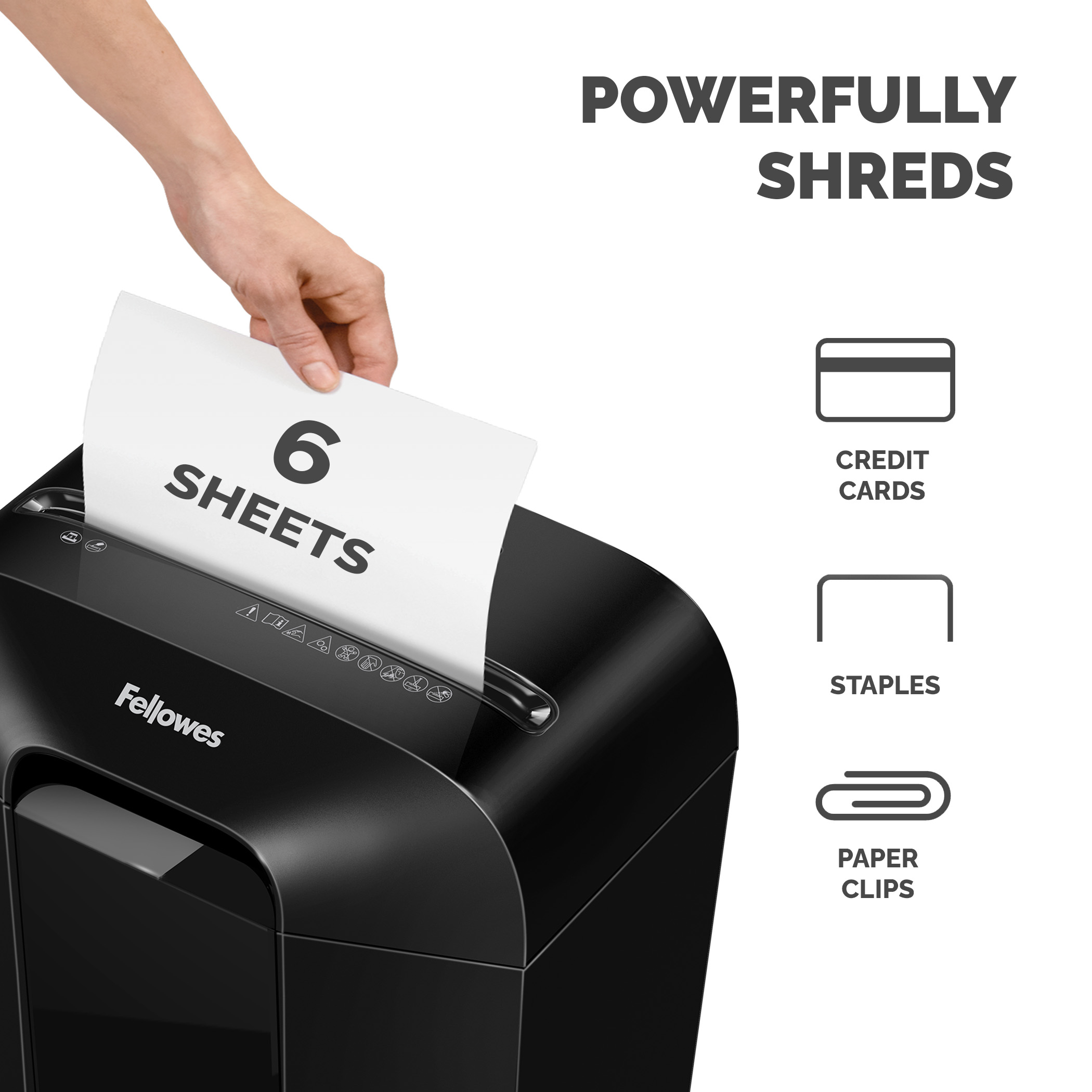 4171101 Fellowes 417 11.5 L Cross Paper Shredder