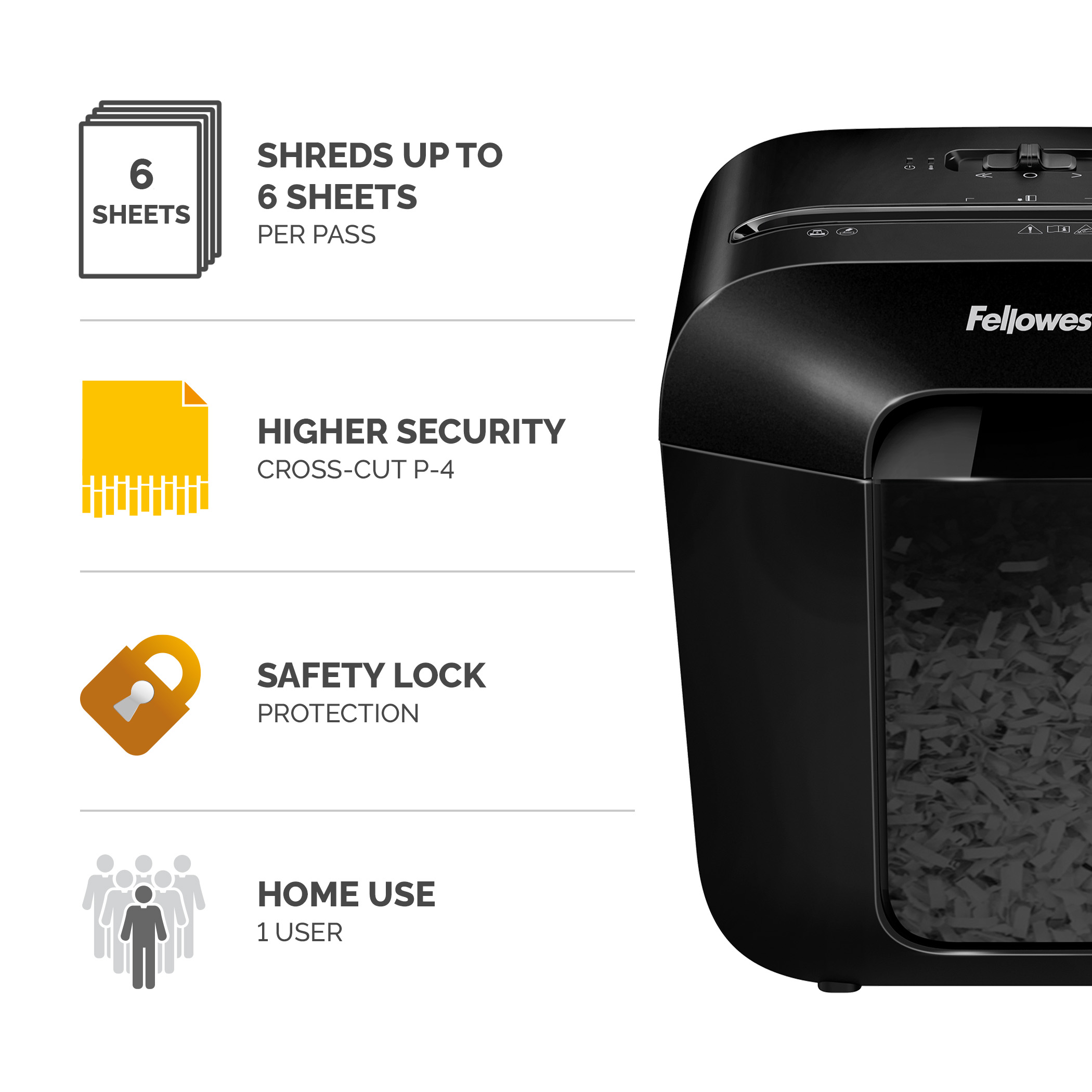 4171101 Fellowes 417 11.5 L Cross Paper Shredder