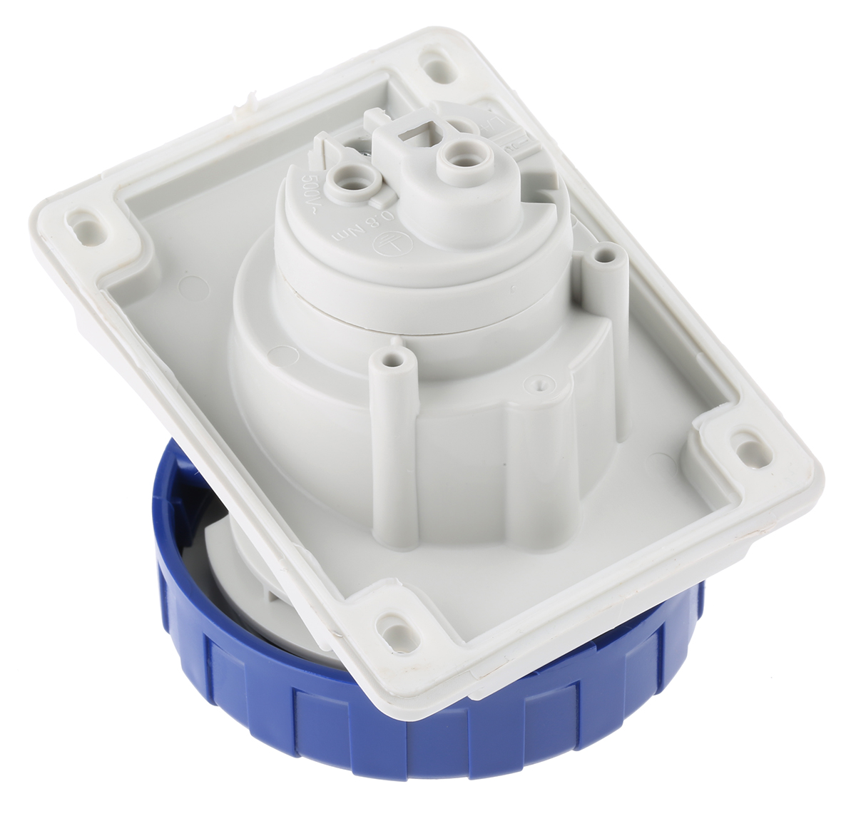 4181663 Scame, Optima IP66, IP67 Blue Heavy Duty Power Connector, Panel Mount, 2P+PE, Rated At 16A, 230V