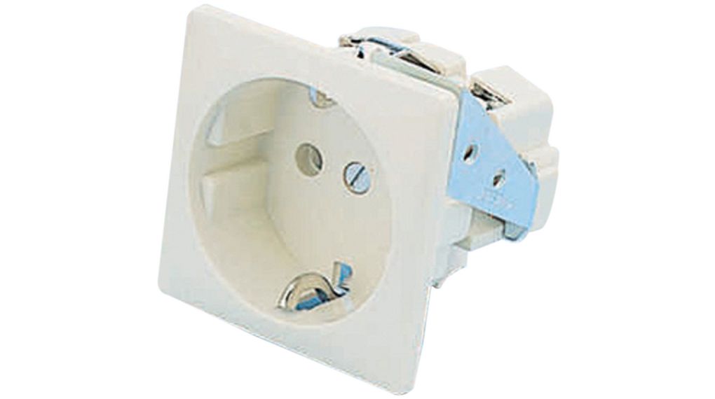 Berker 418 White Plug Socket, 16A, Type F