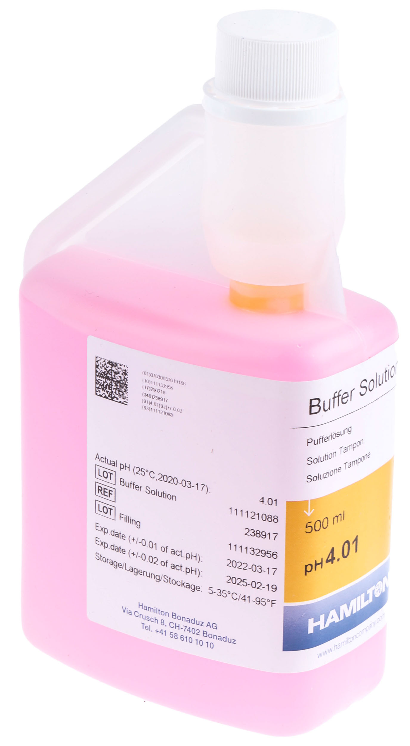 Burkert 418540 pH Buffer Solution, 500 ml, Bottle
