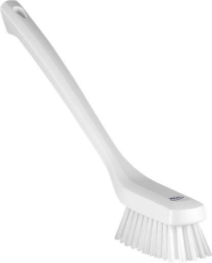 Vikan White Scrubbing Brush, 46 mm bristle length, Polybutylene Terephthalate bristle material