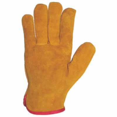Liscombe Brown Leather Work Gloves, Size 10, Leather Coating