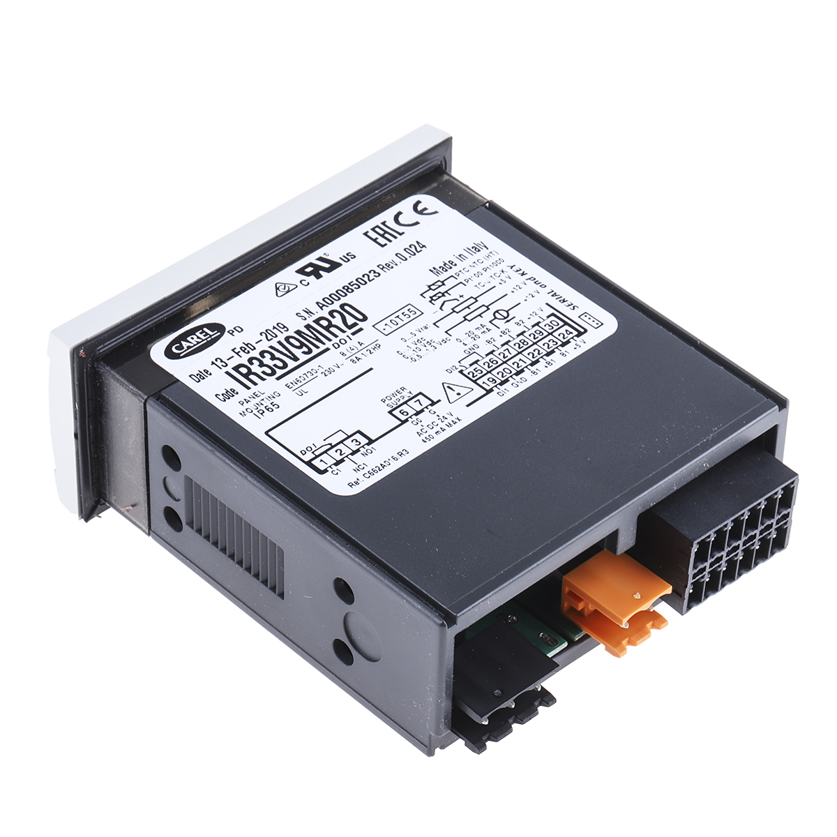 ir33v9mr20 Carel IR33 Panel Mount PID Temperature Controller, 76.2 x 34.2mm, 1 Output Relay, 24 V ac/dc Supply Voltage