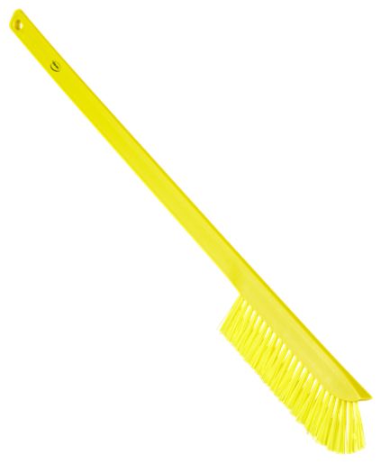 Vikan Yellow Scrubbing Brush, 40 mm bristle length, Polybutylene Terephthalate bristle material