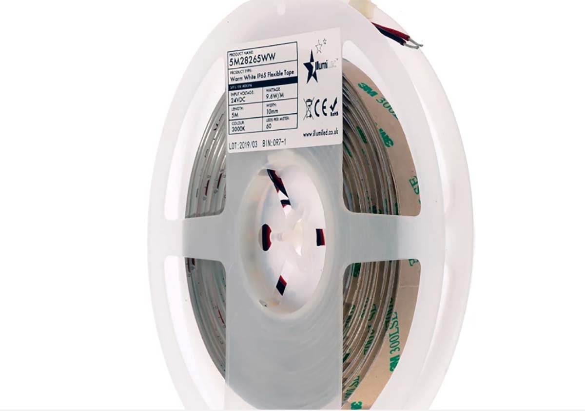 PowerLED 24V dc White LED Strip Light, 5m Length
