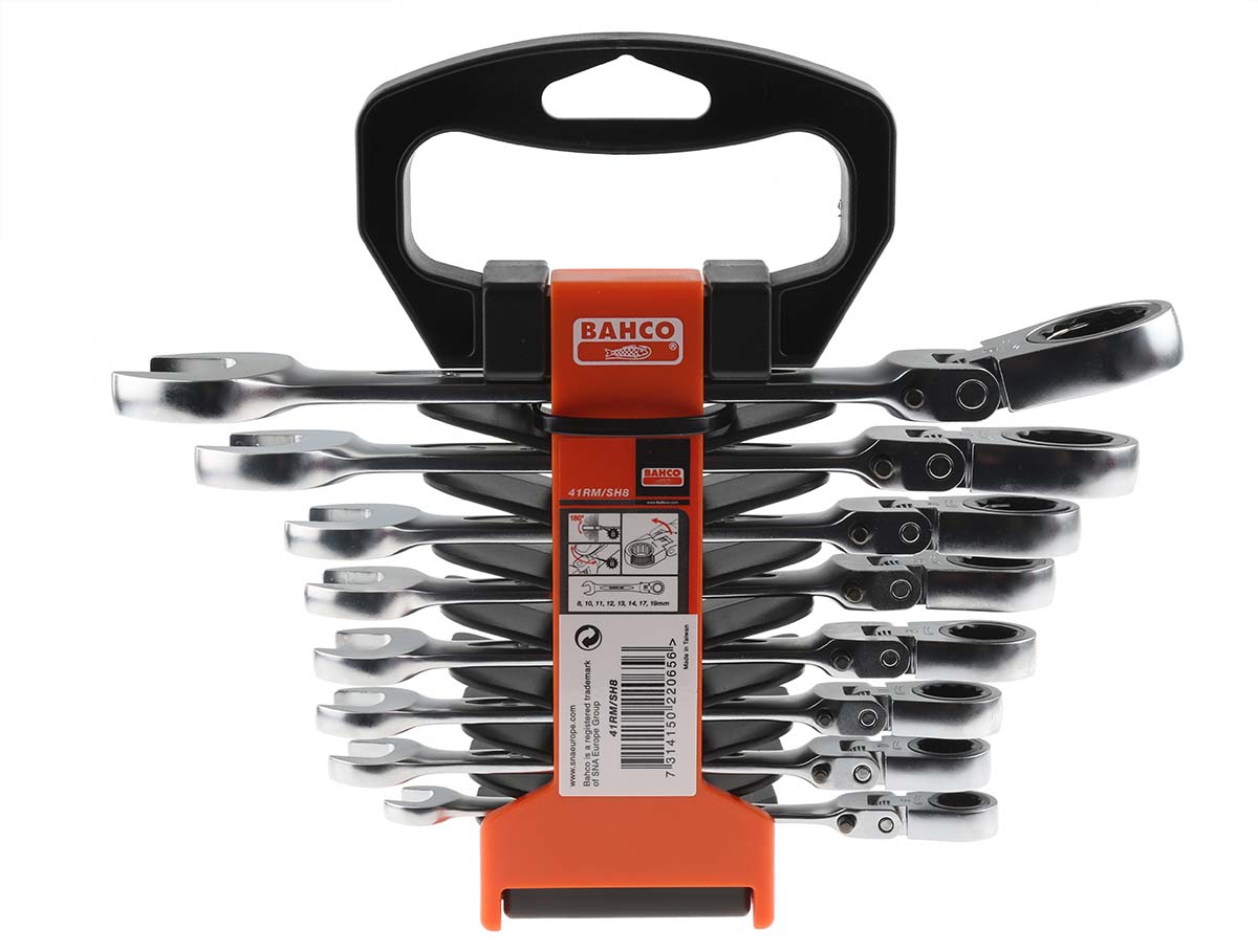 Bahco 8-Piece Spanner Set, 8 To 19 mm, Alloy Steel