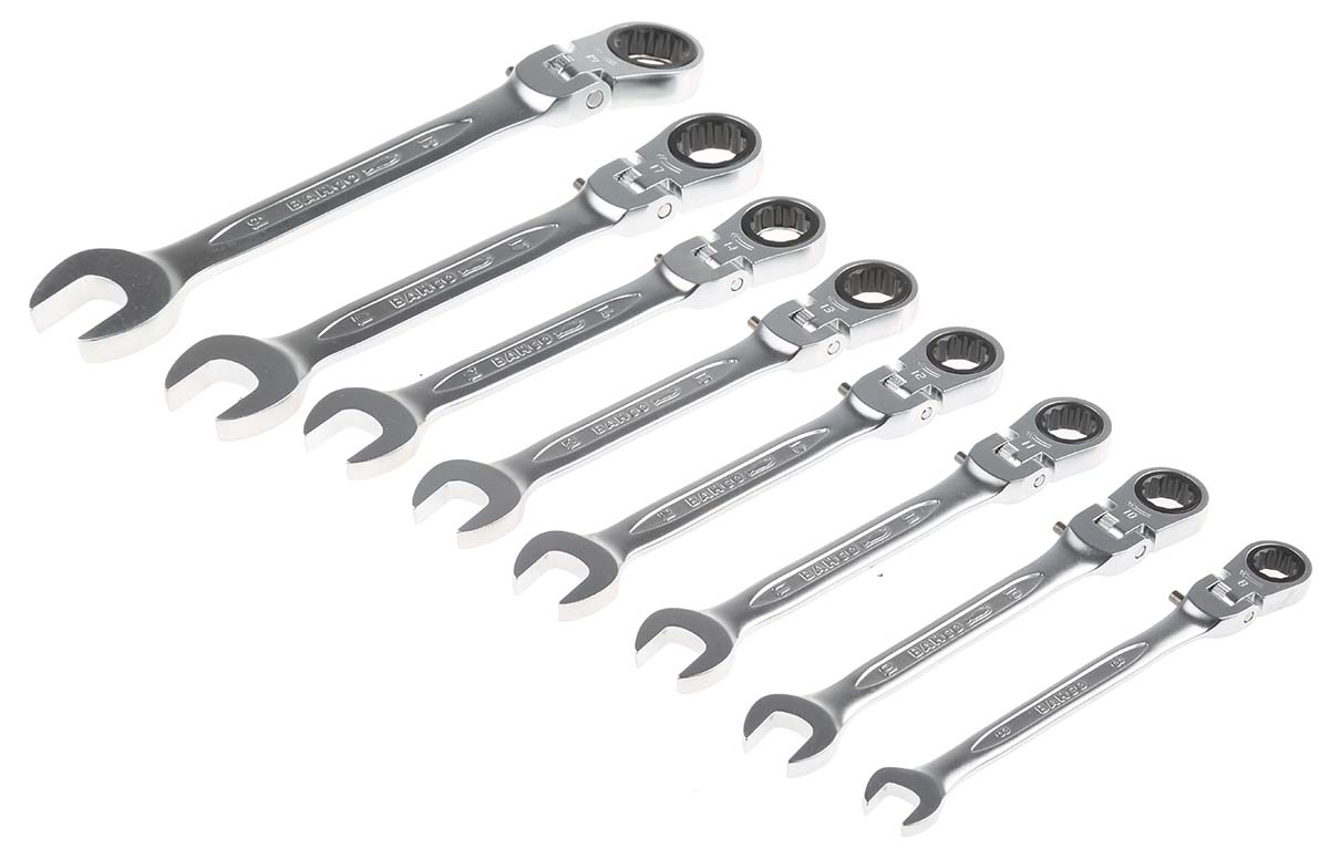 41rmsh8 Bahco 8-Piece Spanner Set, 8 To 19 mm, Alloy Steel