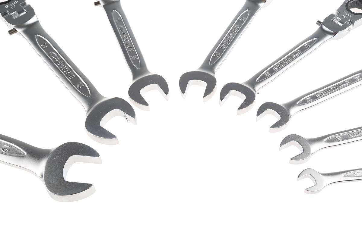 41rmsh8 Bahco 8-Piece Spanner Set, 8 To 19 mm, Alloy Steel