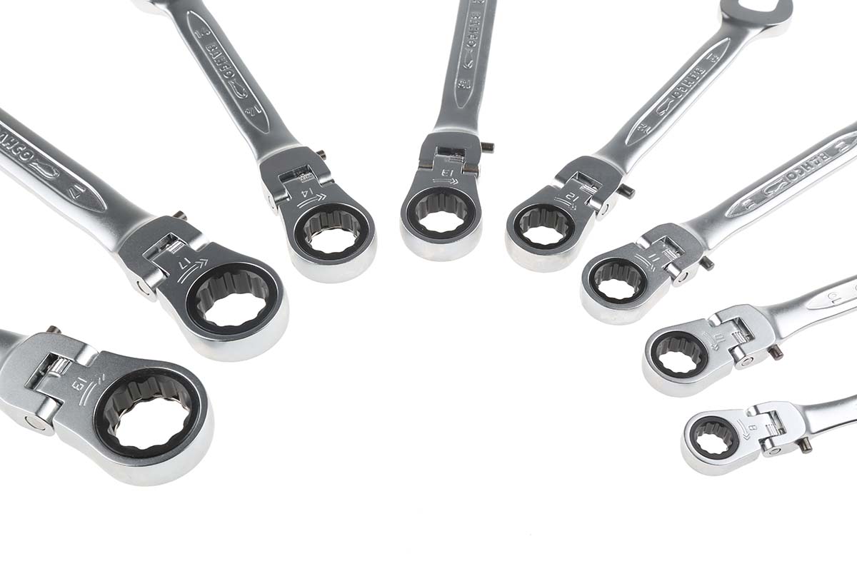41rmsh8 Bahco 8-Piece Spanner Set, 8 To 19 mm, Alloy Steel