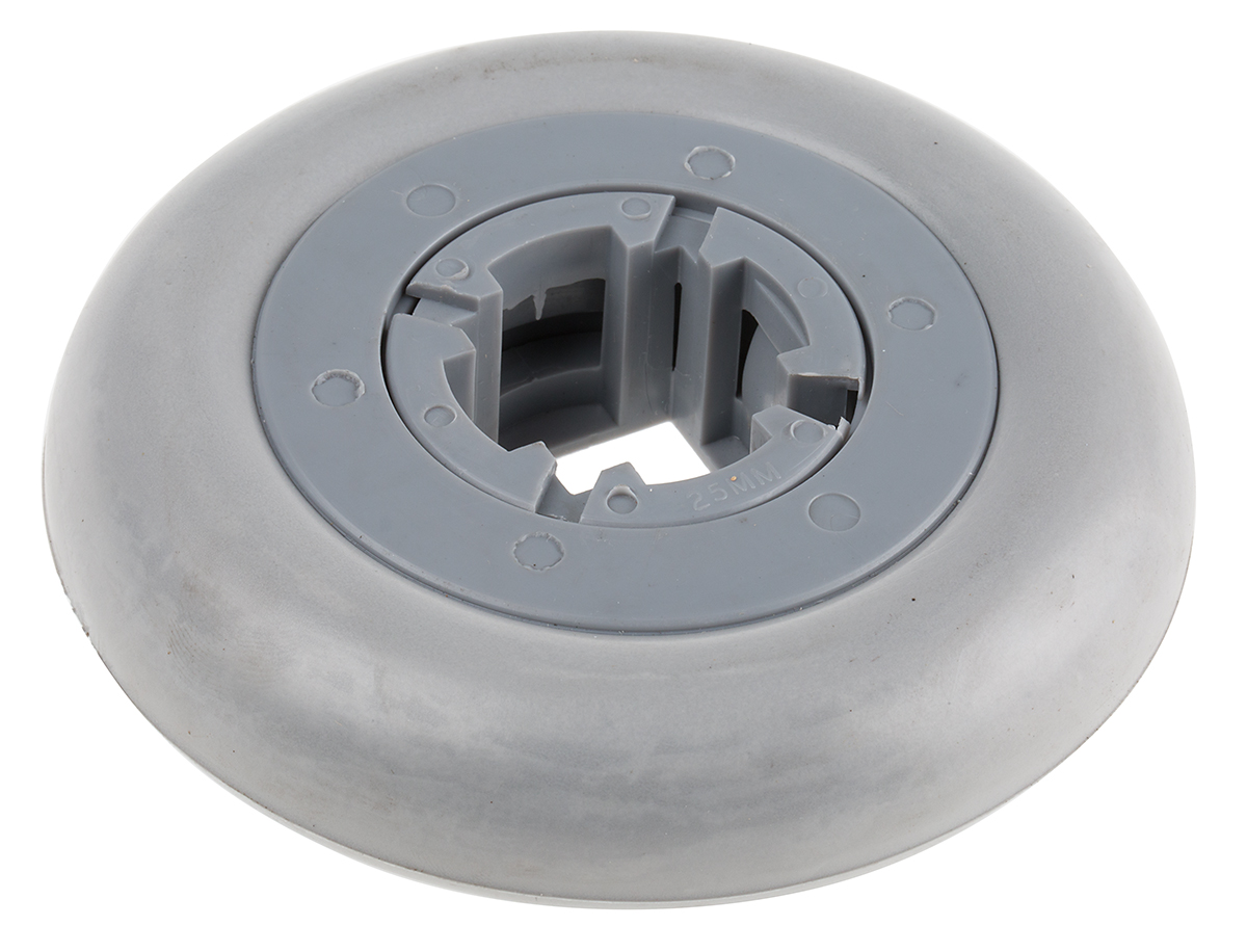 RS PRO Plastic, Polypropylene Square Tube Wheel 25 mm OD