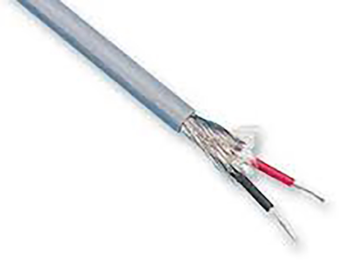 Belden 4200UE Control Cable, 2 Cores, 1.5mm² 16 AWG, Unscreened, 100 m, Grey Polypropylene Sheath